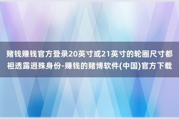 赌钱赚钱官方登录20英寸或21英寸的轮圈尺寸都袒透露迥殊身份-赚钱的赌博软件(中国)官方下载