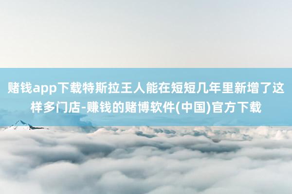 赌钱app下载特斯拉王人能在短短几年里新增了这样多门店-赚钱的赌博软件(中国)官方下载