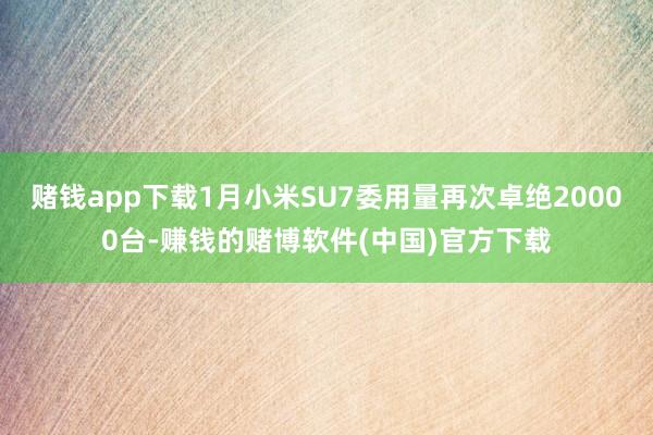 赌钱app下载1月小米SU7委用量再次卓绝20000台-赚钱的赌博软件(中国)官方下载