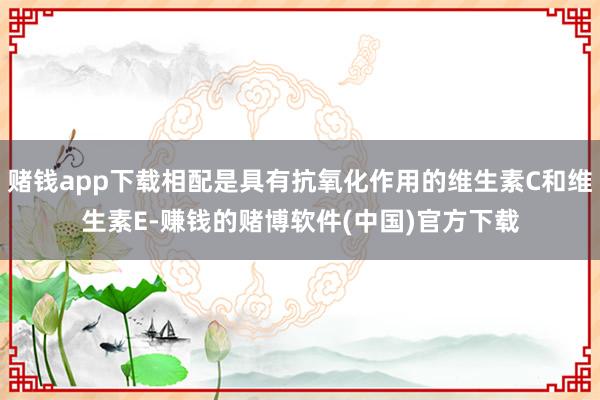 赌钱app下载相配是具有抗氧化作用的维生素C和维生素E-赚钱的赌博软件(中国)官方下载