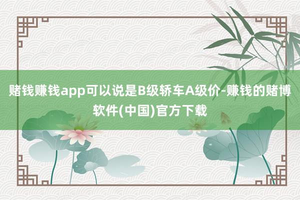 赌钱赚钱app可以说是B级轿车A级价-赚钱的赌博软件(中国)官方下载