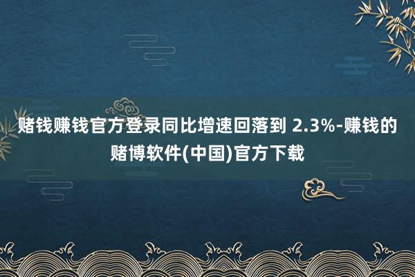 赌钱赚钱官方登录同比增速回落到 2.3%-赚钱的赌博软件(中国)官方下载