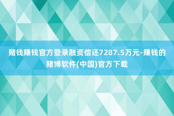 赌钱赚钱官方登录融资偿还7287.5万元-赚钱的赌博软件(中国)官方下载
