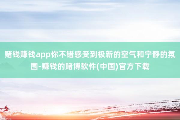 赌钱赚钱app你不错感受到极新的空气和宁静的氛围-赚钱的赌博软件(中国)官方下载