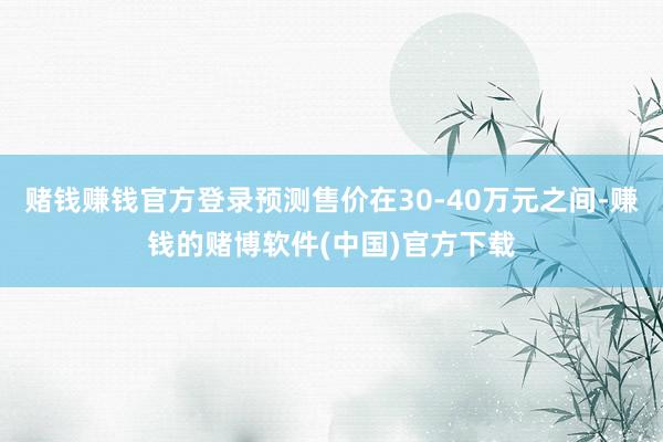 赌钱赚钱官方登录预测售价在30-40万元之间-赚钱的赌博软件(中国)官方下载