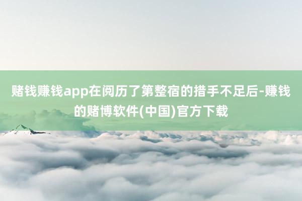 赌钱赚钱app在阅历了第整宿的措手不足后-赚钱的赌博软件(中国)官方下载