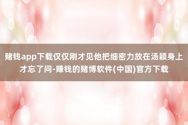 赌钱app下载仅仅刚才见他把细密力放在汤颖身上才忘了问-赚钱的赌博软件(中国)官方下载