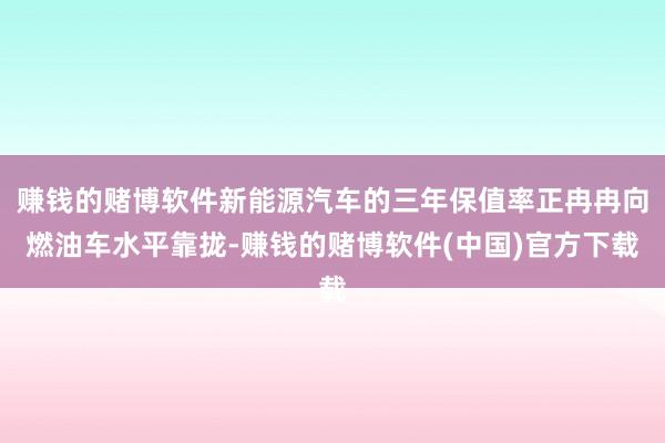 赚钱的赌博软件新能源汽车的三年保值率正冉冉向燃油车水平靠拢-赚钱的赌博软件(中国)官方下载