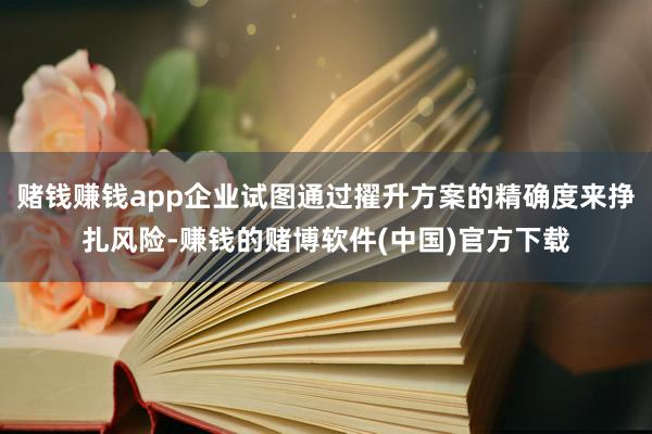 赌钱赚钱app企业试图通过擢升方案的精确度来挣扎风险-赚钱的赌博软件(中国)官方下载