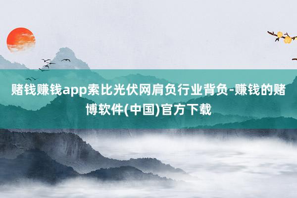 赌钱赚钱app索比光伏网肩负行业背负-赚钱的赌博软件(中国)官方下载