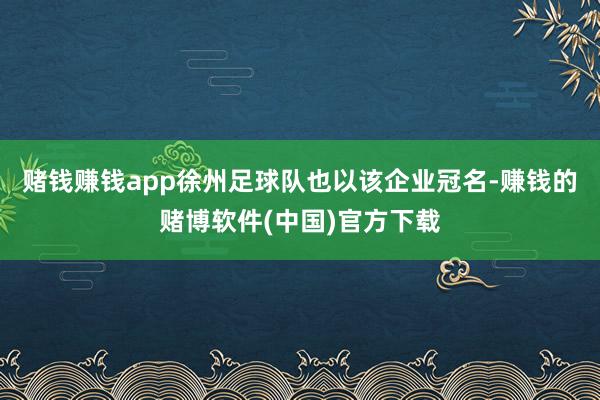 赌钱赚钱app徐州足球队也以该企业冠名-赚钱的赌博软件(中国)官方下载