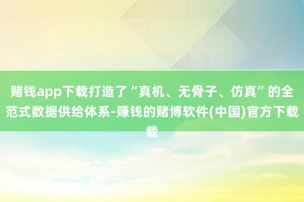 赌钱app下载打造了“真机、无骨子、仿真”的全范式数据供给体系-赚钱的赌博软件(中国)官方下载